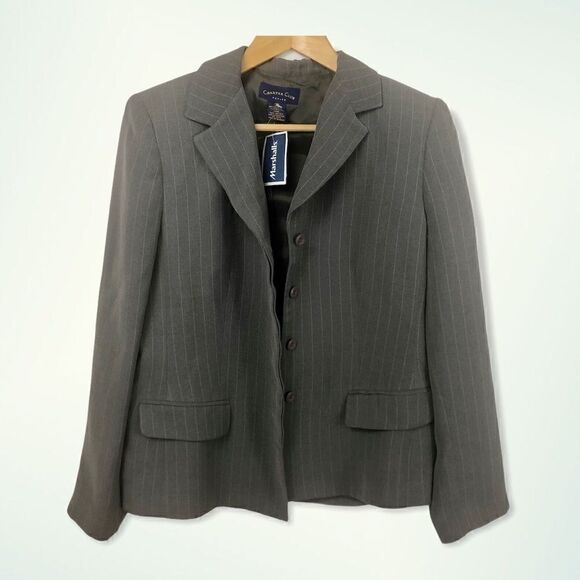 CHARTER CLUB PINSTRIPE SUIT JACKET BLAZER 12P NWT - Picture 2 of 13